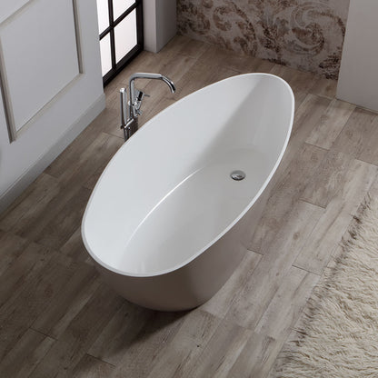Vasca da bagno freestanding resina beige