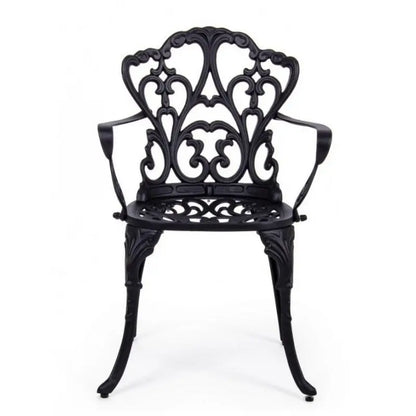 Chaise d'extérieur Victoria en aluminium anthracite cm 57,5x 58x 87,5h
