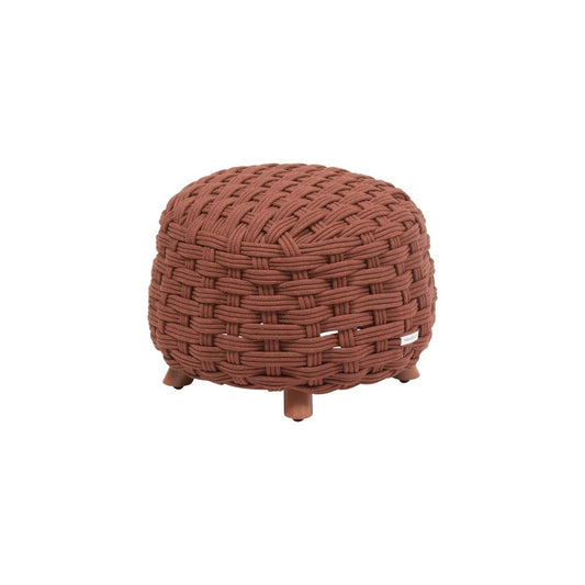 Pouf repose-pieds Obbae en acajou Ø48,5 x 38 cm