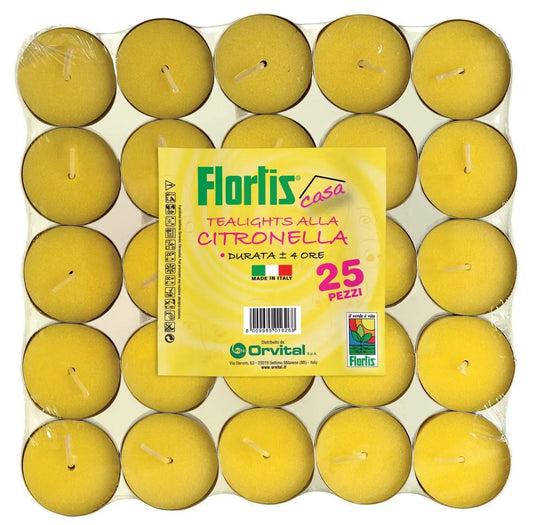 Tealights alla citronella 25 pz