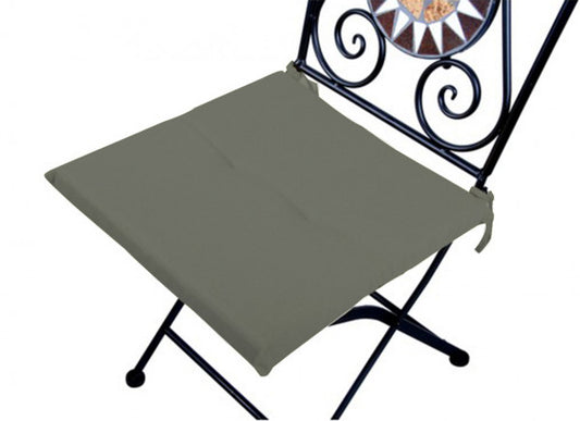 Coussin de chaise gris antitache 40x40 cm