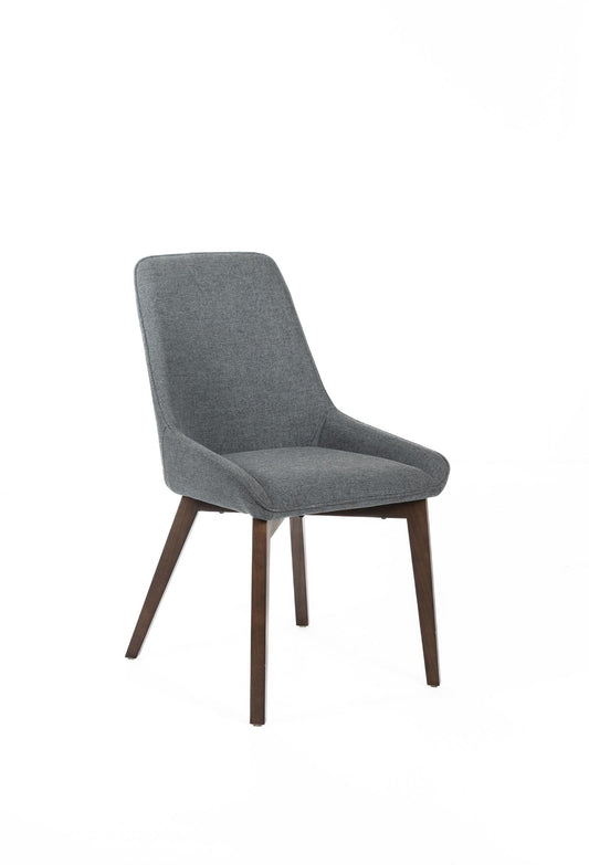 4x Sedia in Tessuto Grigio Scuro 62cm x 49.5cm H.87cm