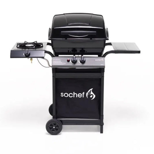 Barbecue a gas con sistema di cottura a pietra lavica cm 74x46x103 h