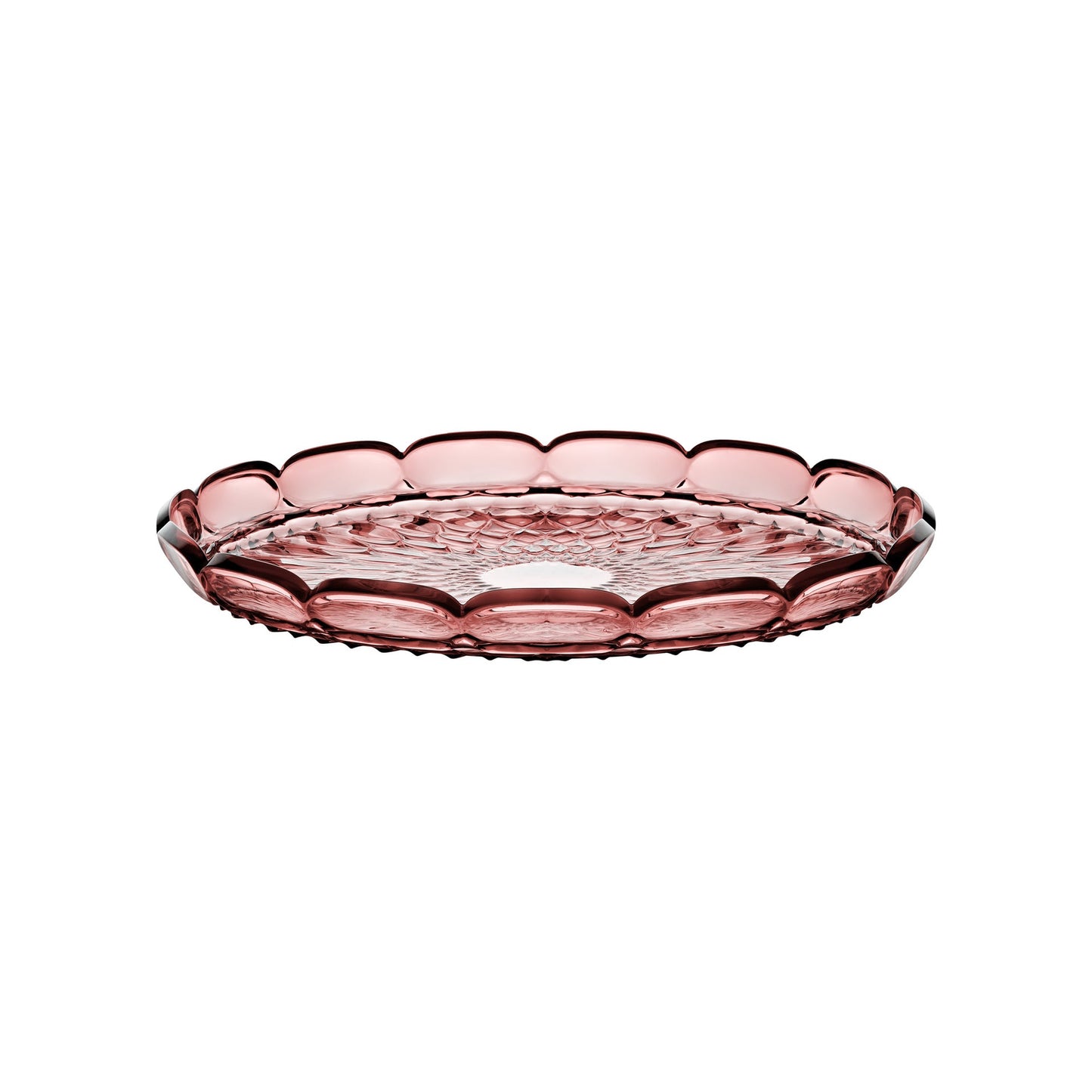 Grand plateau rond Ø36x4,4 cm mauve