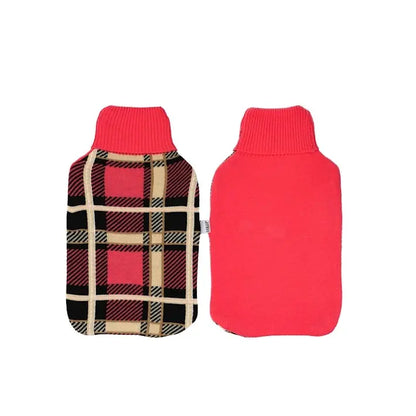 Bouillotte avec housse en maille tartan — 1,8 L, 1 pièce assortie