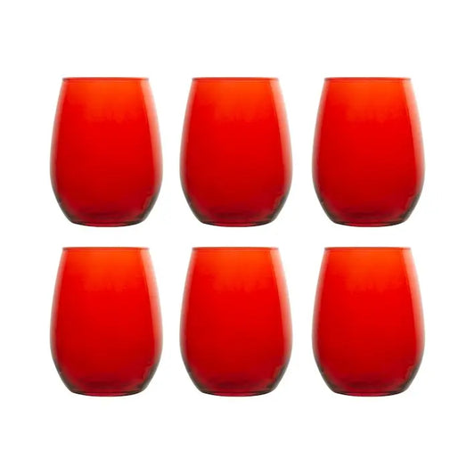 Lot de 6 verres Amber rouges de 35 cl