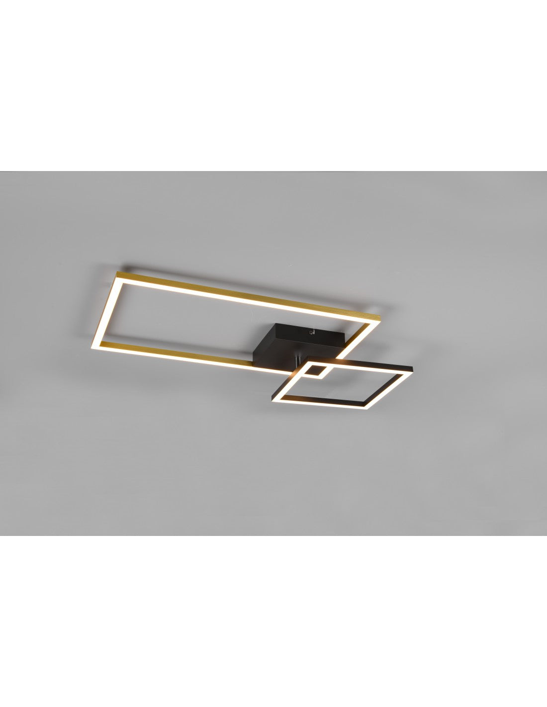Plafoniera Ottone Squadrata Orientabile Led Dimmer Padella Trio Lighting