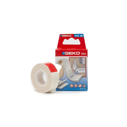 Ruban adhésif double face blanc 19 mm x 1,5 m