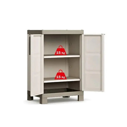 Armoire basse Excellence en gris tourterelle cm 65x45x97 h
