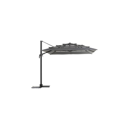 Parasol Melhia 4x3 m Olefina gris/ardoise