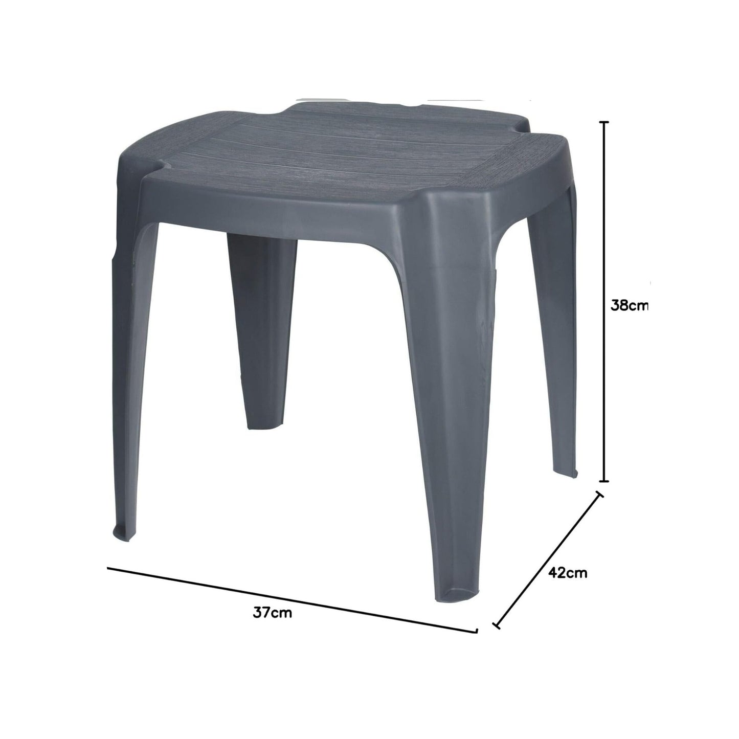 Table basse Siusi empilable anthracite 42x37x38 cm