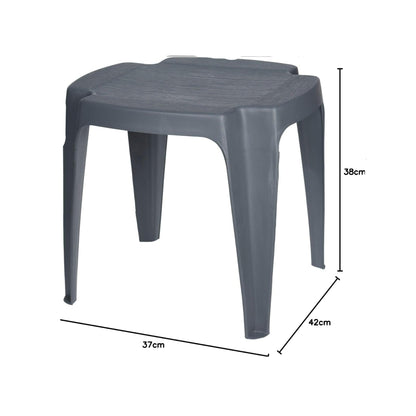 Table basse Siusi empilable anthracite 42x37x38 cm