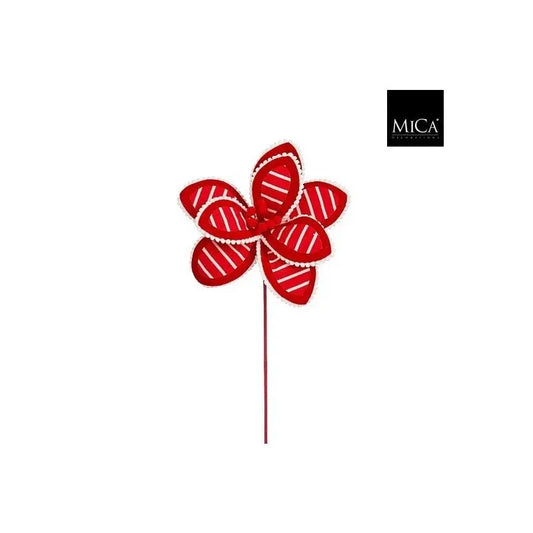 Poinsettia décoratif rouge H50 cm