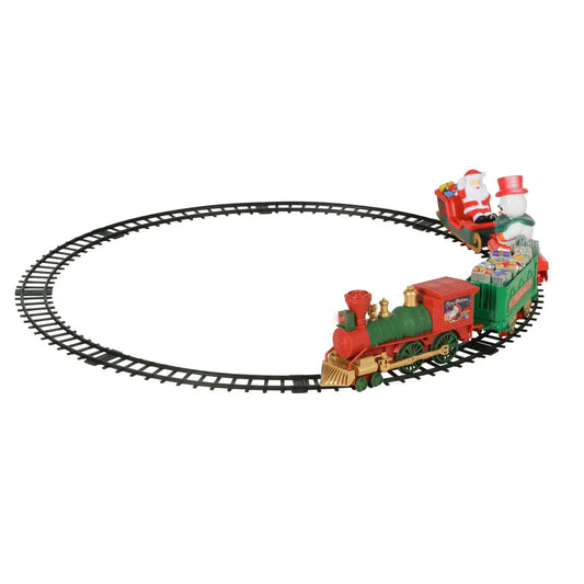 Trenino natalizio in plastica con LED 224 × 71 × H20 cm