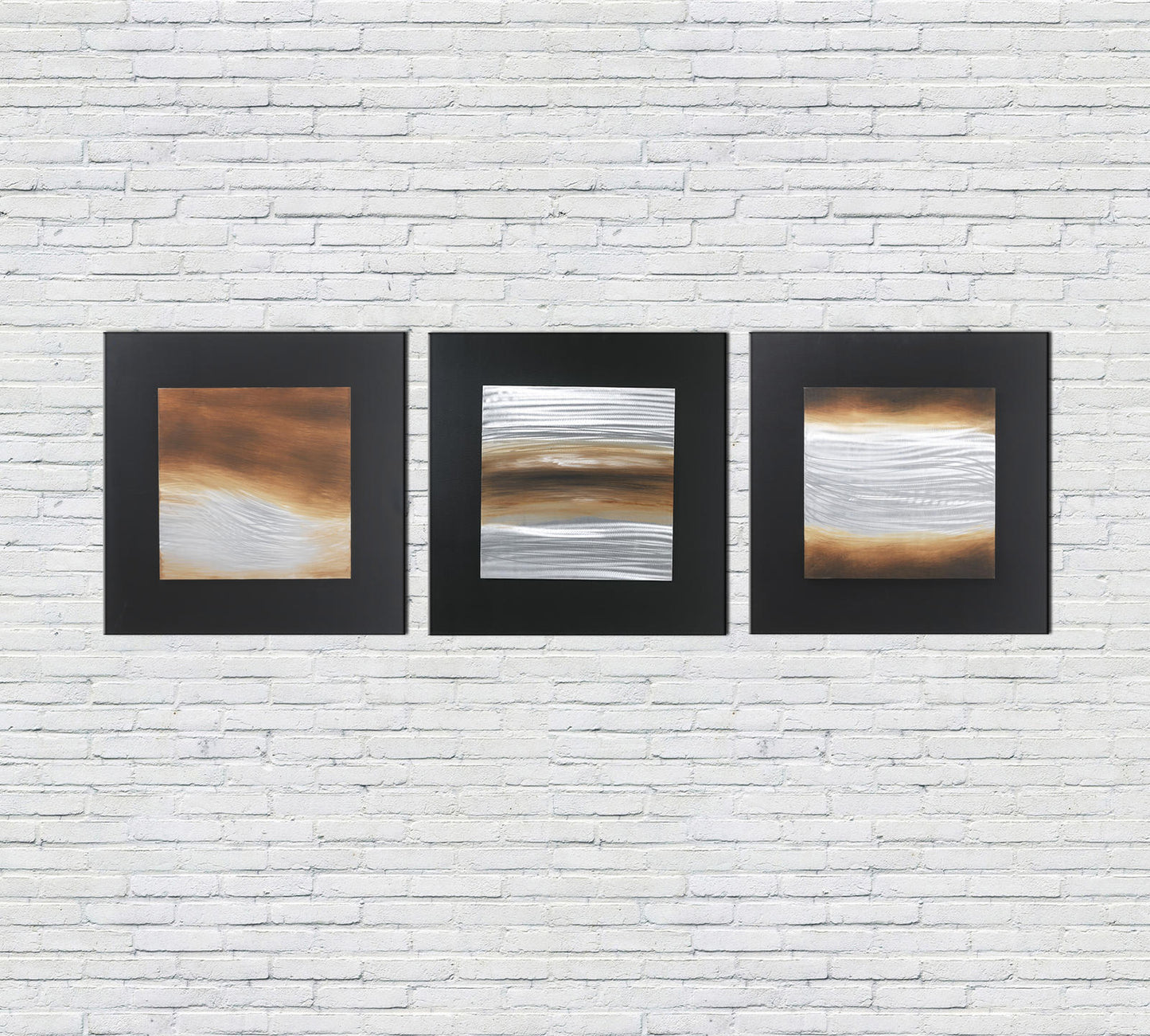 Olio su tela multicolor e telaio in legno 80x80 cm - M1