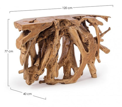 Consolle in legno di radice di Teak cm 120 x 40 x 77 h