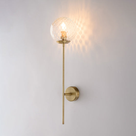 Applique in ferro bronzato spazzolato 1 luce H.54 - L.13 - P.17