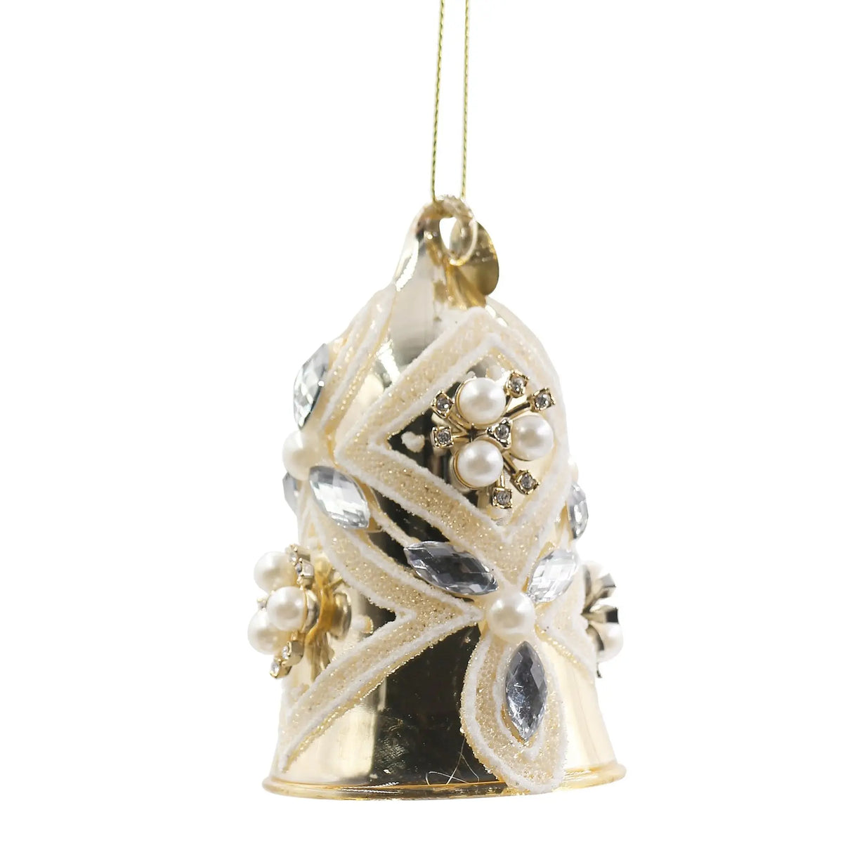 Campana decorativa Extravagance in vetro oro Ø5,5 × H8,5 cm
