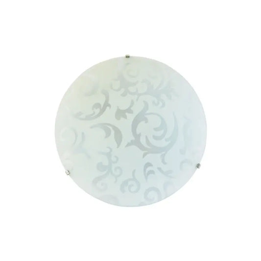 Plafoniera Melissa D.40 2xE27 ganci cromo vetro lastra bianco