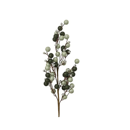 Ramo decorativo con bacche in foam verde H60 cm – 1 pezzo assortito