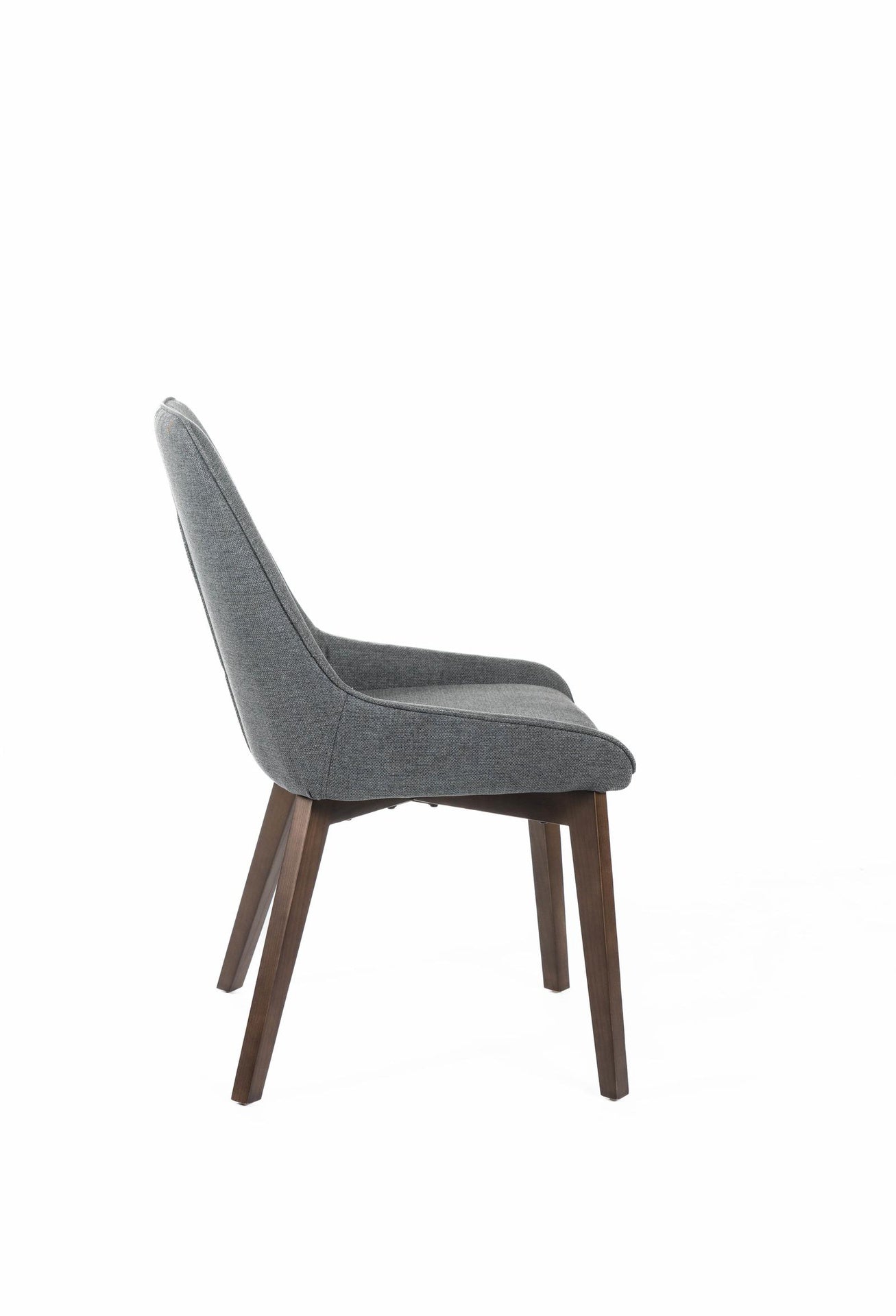 4x Sedia in Tessuto Grigio Scuro 62cm x 49.5cm H.87cm