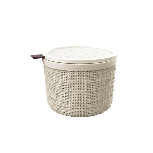 Panier rond Curver avec couvercle beige 2l Ø17x13 h cm