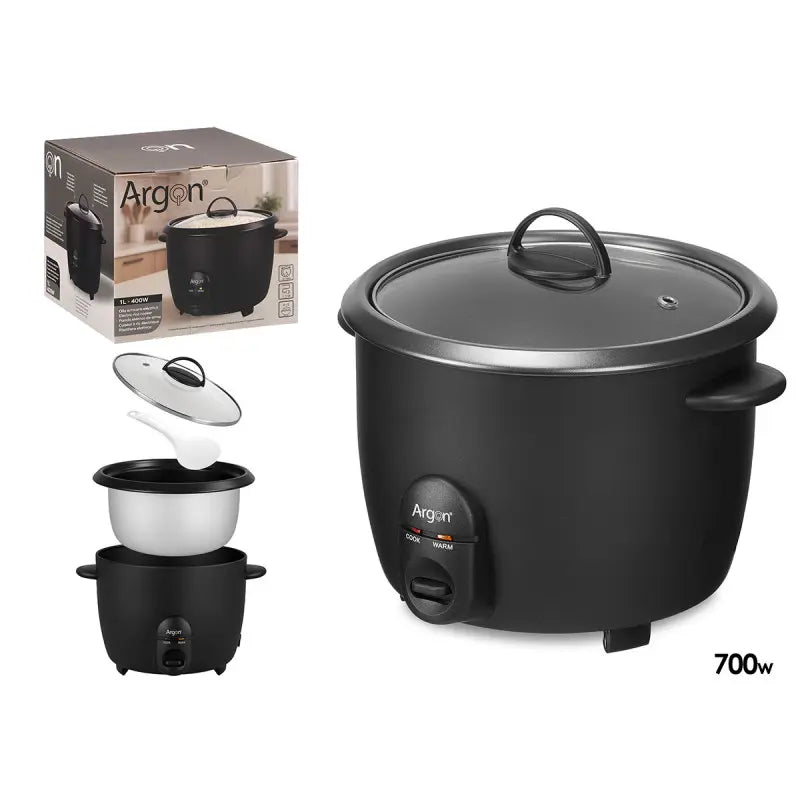 Cuiseur à riz électrique noir mat 1,8L 700W