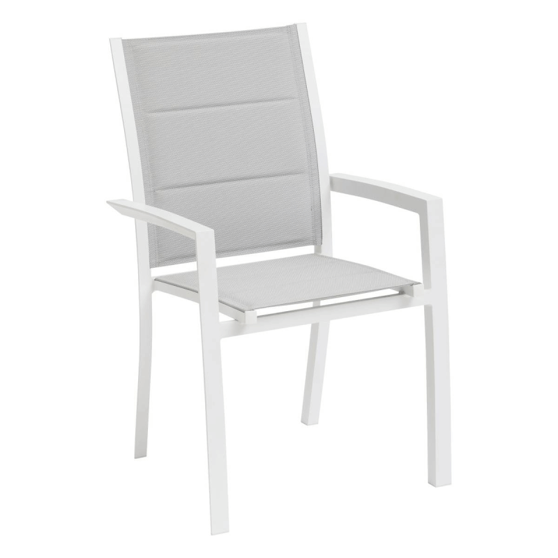 Sedia Allure grigio ghiaccio/bianco cm 57x58x95h