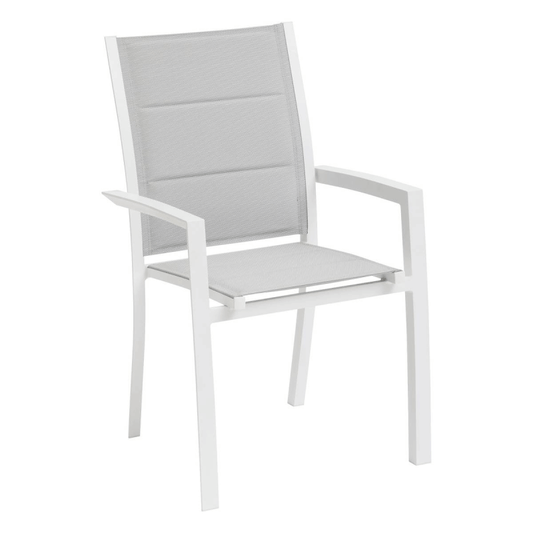 Sedia Allure grigio ghiaccio/bianco cm 57x58x95h