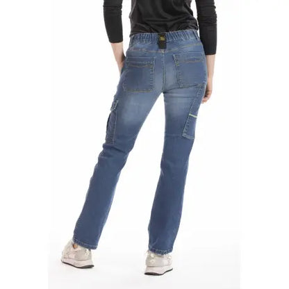 Jeans donna da lavoro Betty blu multitasche elasticizzati tg 44