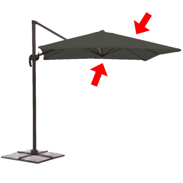 Telo ricambio per ombrellone Deluxe ecru 3x4m