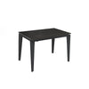 Tavolo allungabile con top in ceramica antracite 120/170x80 cm