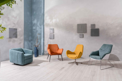 Fauteuil en polypropylène aigue-marine 85 cm x 74 cm H. 86 cm
