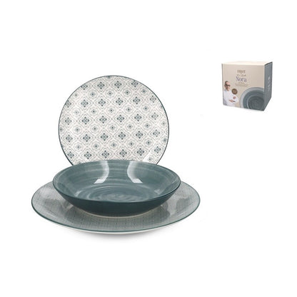 Nora Bruno Barbieri service de table 18 pièces en porcelaine décorée
