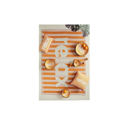 Bizzotto Karera Relax coussin beige/orange 45x45 cm
