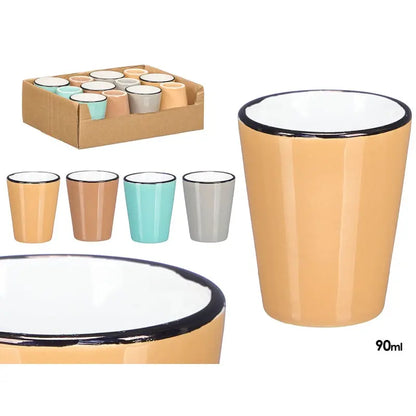 Verre en céramique 90 ml couleurs claires assorties