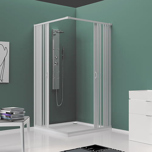 Cabine de Douche 2 Côtés Avec Pliage Réduit. Ligne Mod. Rosy Plisse