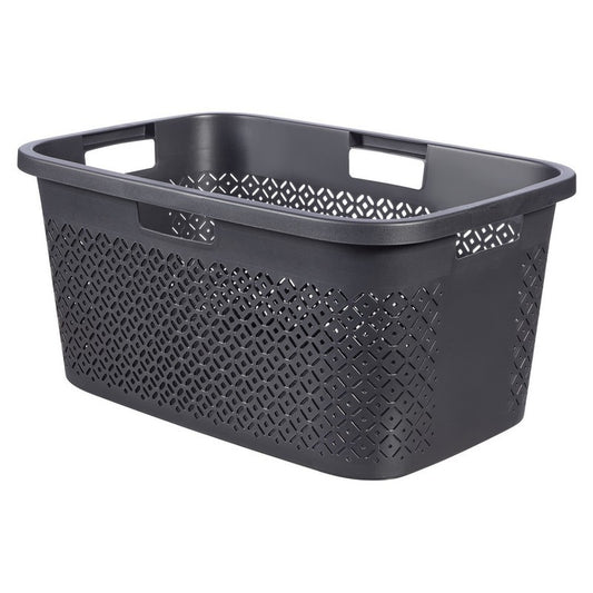 Curver Terrazzo panier à linge noir 47l cm 38,7x29x59,3 h