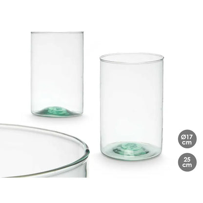 Vase en verre recyclé Ø17x25h