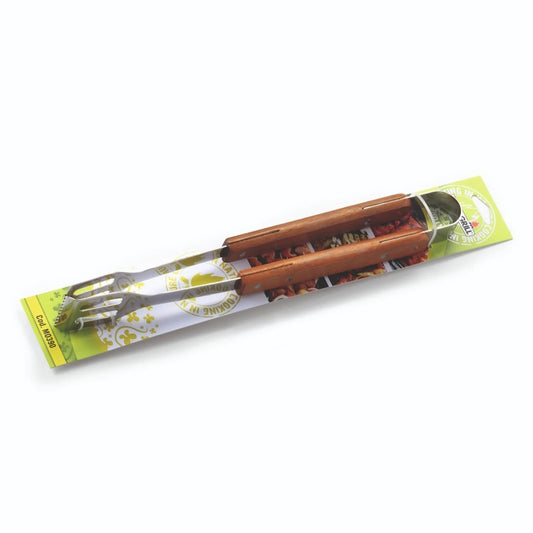 Pince en inox de 39 cm avec manche en bois