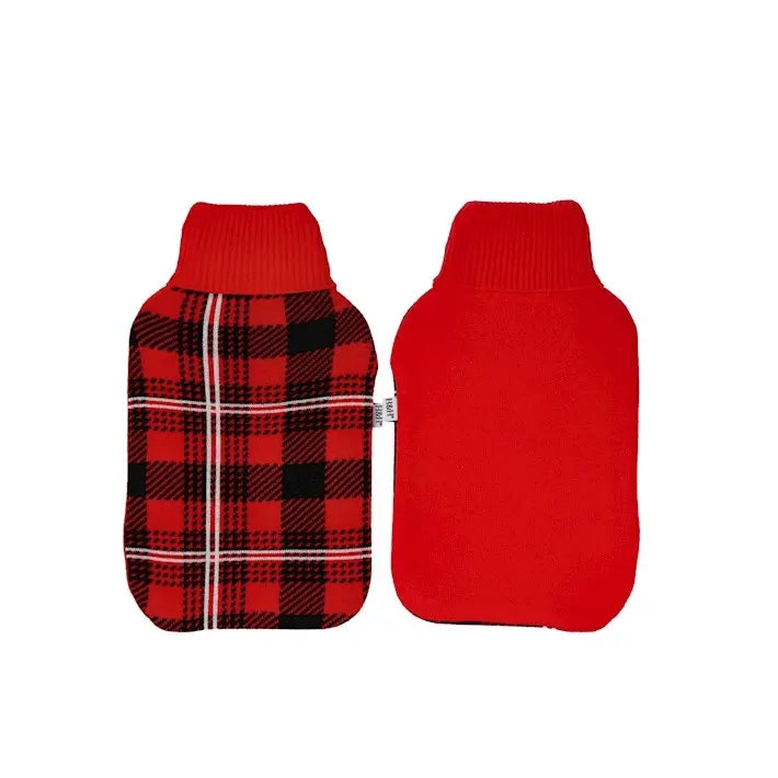 Bouillotte avec housse en maille tartan — 1,8 L, 1 pièce assortie