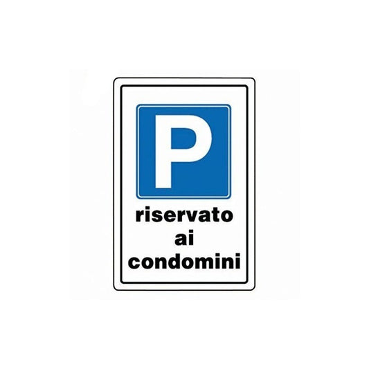 Panneau plastique "parking réservé aux copropriétés" 30 x 20 cm