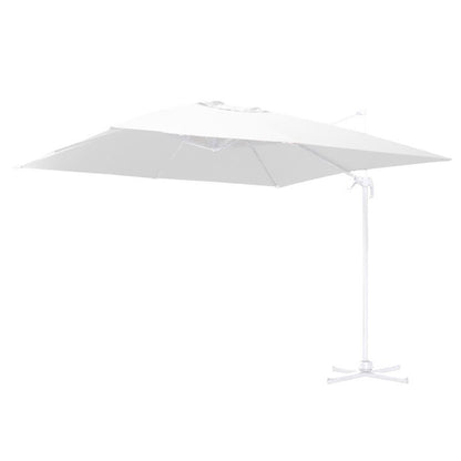 Parasol en Aluminium avec Poteau Latéral Blanc 3x4 m