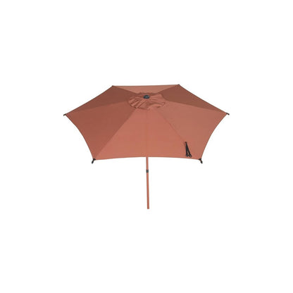 Parasol rond Soya 2,7 m en polyester acajou