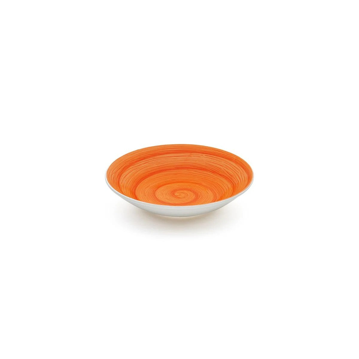 Assiette creuse de table souvenir mandarine en céramique peinte à la main Ø 23,5 cm