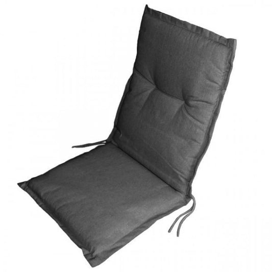 Coussin dossier bas gris 90x45x5 cm