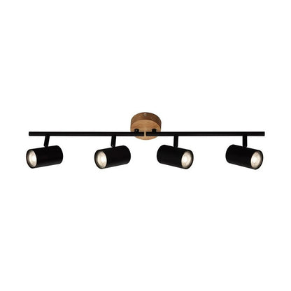 Muritz Spot Bar 4xGU10 68 cm noir/bois
