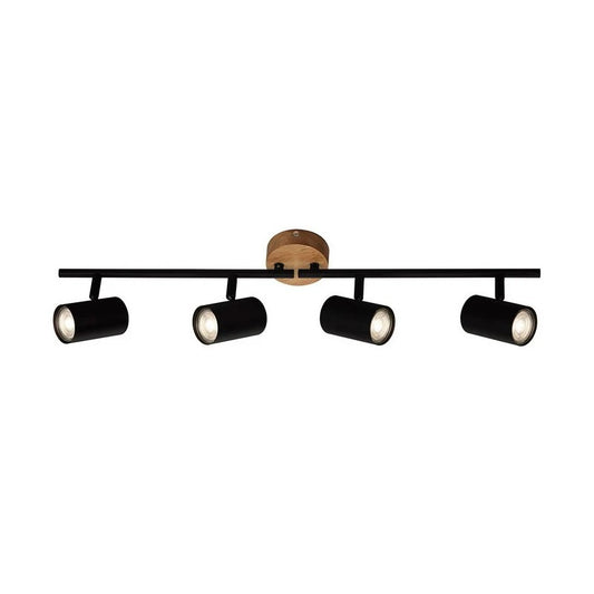 Muritz Spot Bar 4xGU10 68 cm noir/bois
