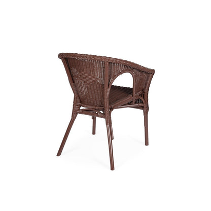 Fauteuil Bizzotto Ruby en rotin avec tissage d'osier 58 x 61 x 74h cm