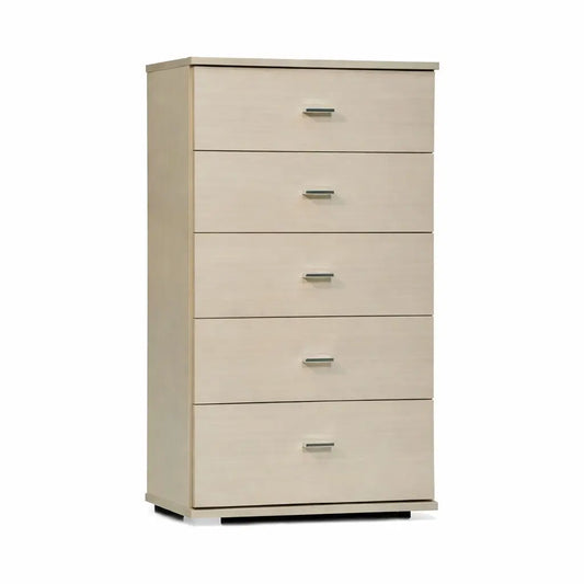 Commode avec 5 tiroirs en chêne blanchi 91x53x33 cm